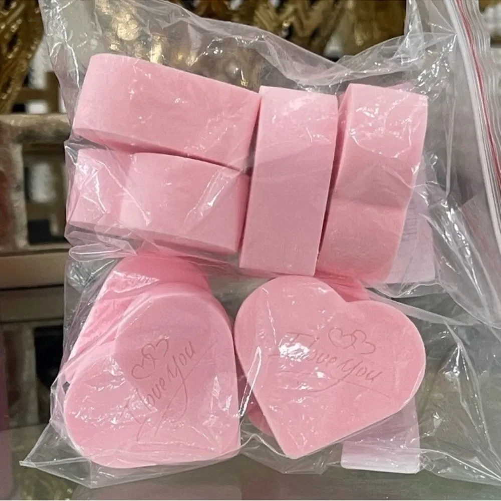 8pcs Valentine's Day Heart Shaped Makeup Sponge